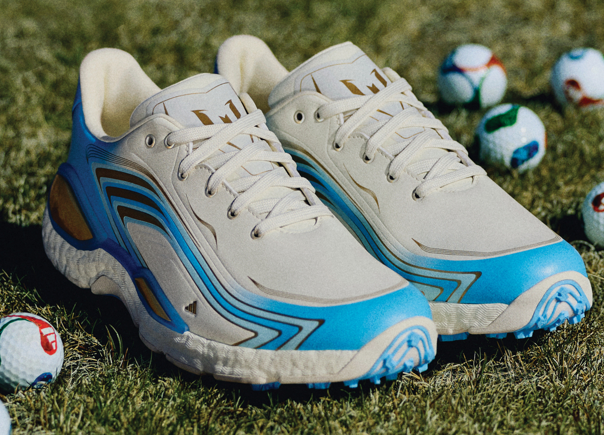 コードカオス MESSI / CODECHAOS MESSI GOLF アディダス〉の限定ゴルフシューズで足元に遊び心を！リオネル・メッシ